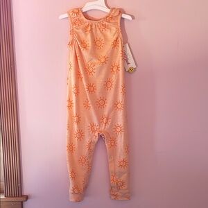 Final price❗️Orange Sun Print Sleeveless Jumpsuit size 18mo